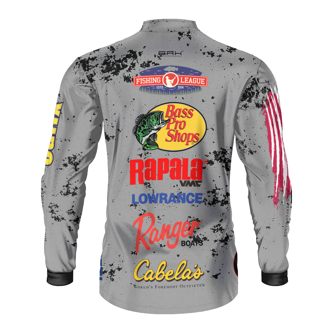 Camisa Brk Competition Bass Pro Shops Cinza Brk Fishing