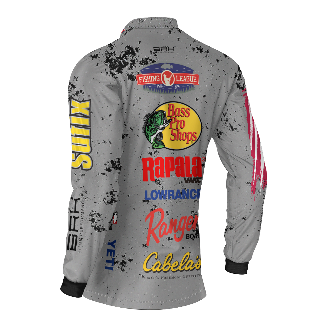 Camisa Brk Competition Bass Pro Shops Cinza Brk Fishing