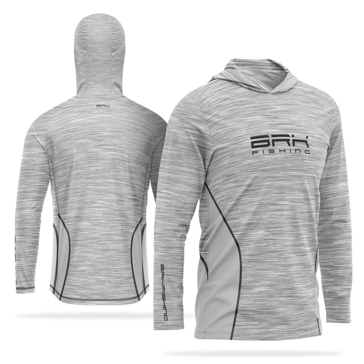 Camisa de Pesca com Capuz Brk Mescla Branca com Proteção Solar UV50+ - Brk Fishing