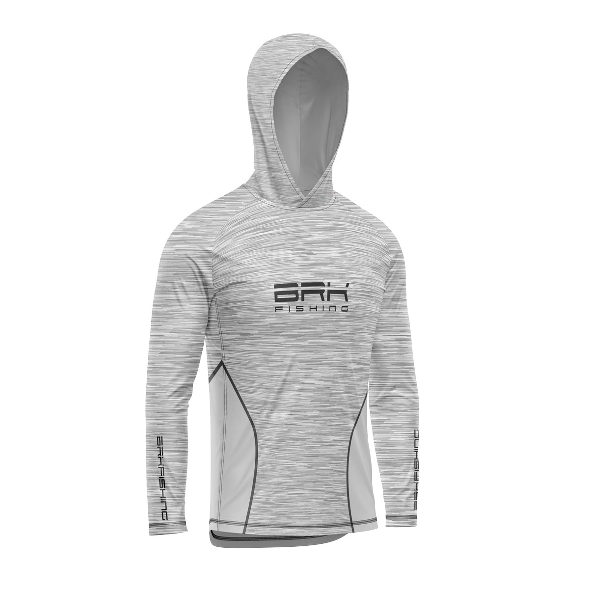 Camisa de Pesca com Capuz Brk Mescla Branca com Proteção Solar UV50+ - Brk Fishing