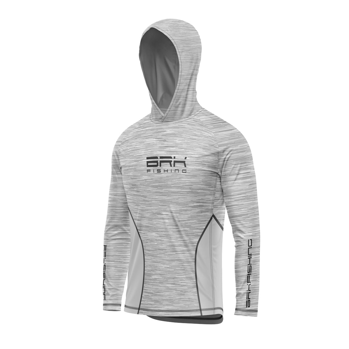 Camisa de Pesca com Capuz Brk Mescla Branca com Proteção Solar UV50+ - Brk Fishing
