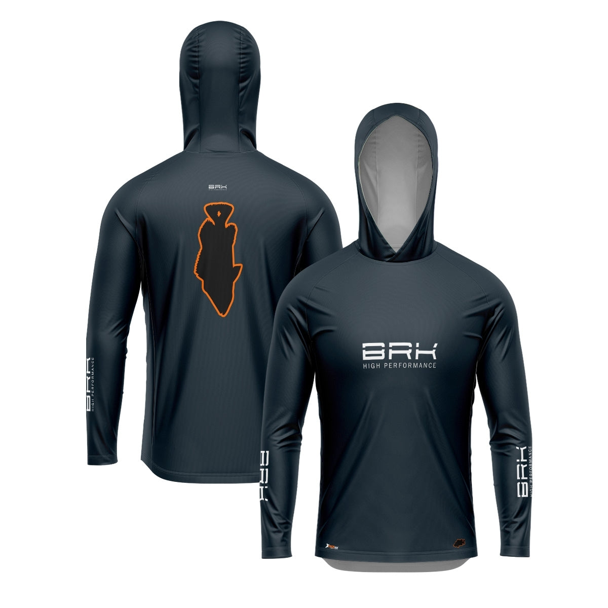 Camisa de Pesca com Capuz Brk Chumbo Tucunaré com UV50+ Brk Fishing