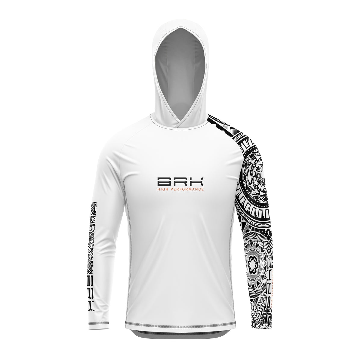 Camisa de Pesca com Capuz Brk Branca Maori com Proteção Solar UV50+ - Brk Fishing