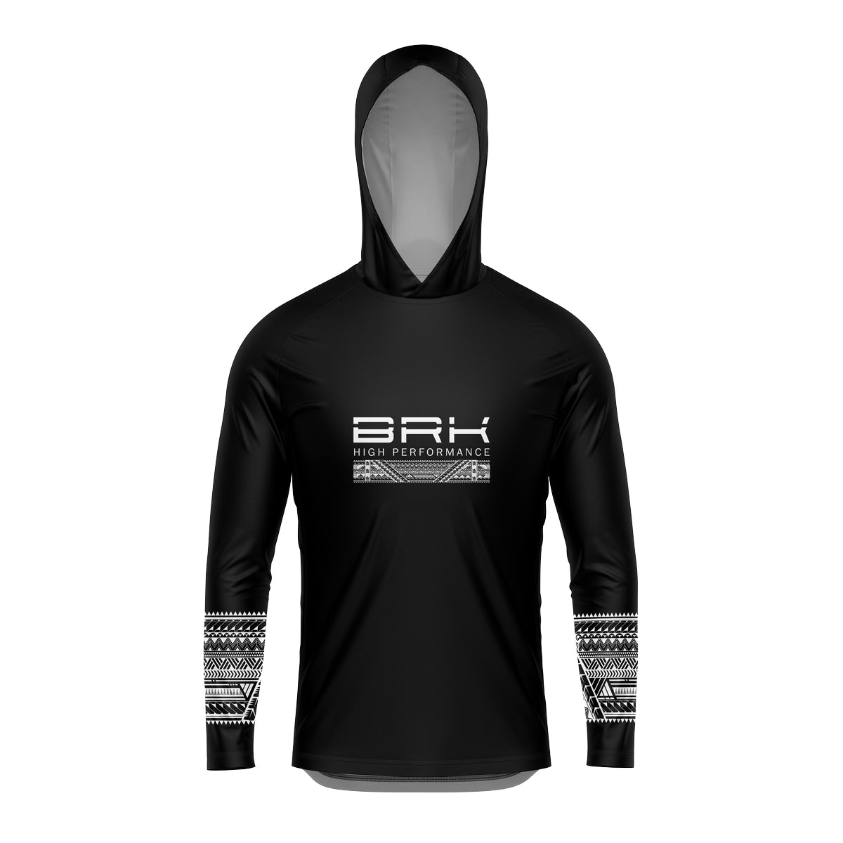 Camisa de Pesca com Capuz Brk Maori Preta com Proteção Solar UV50+ - Brk Fishing