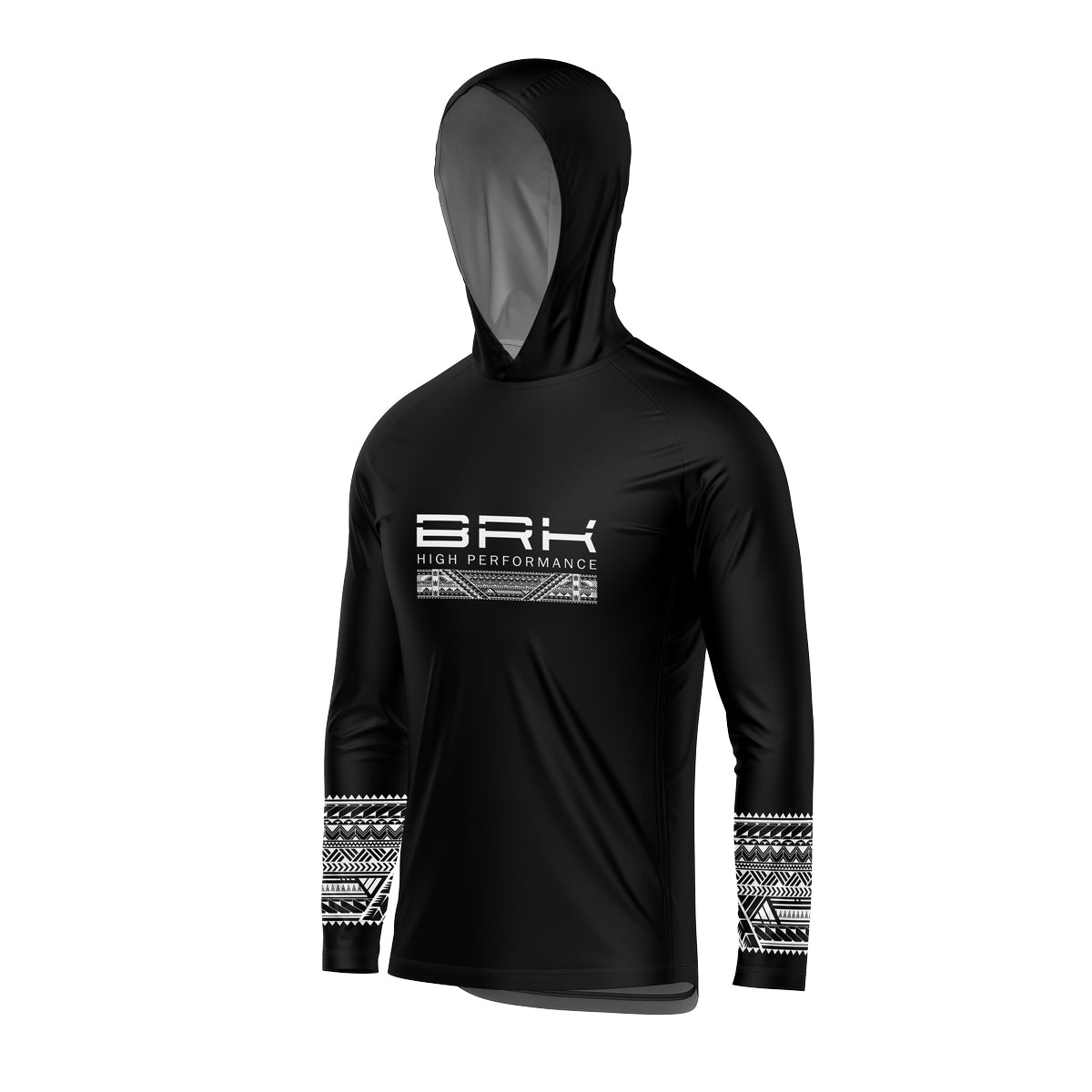 Camisa de Pesca com Capuz Brk Maori Preta com Proteção Solar UV50+ - Brk Fishing