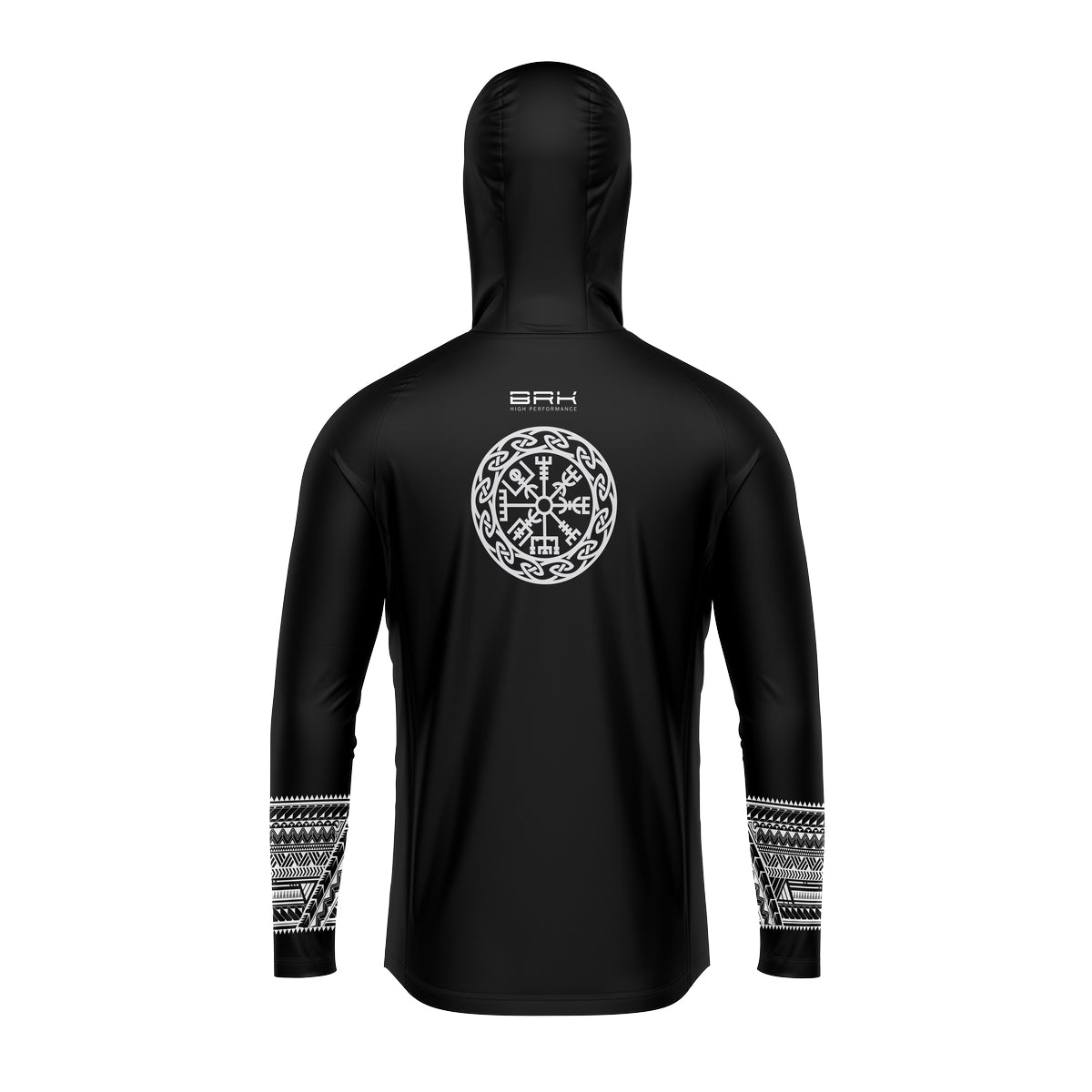 Camisa de Pesca com Capuz Brk Maori Preta com Proteção Solar UV50+ - Brk Fishing