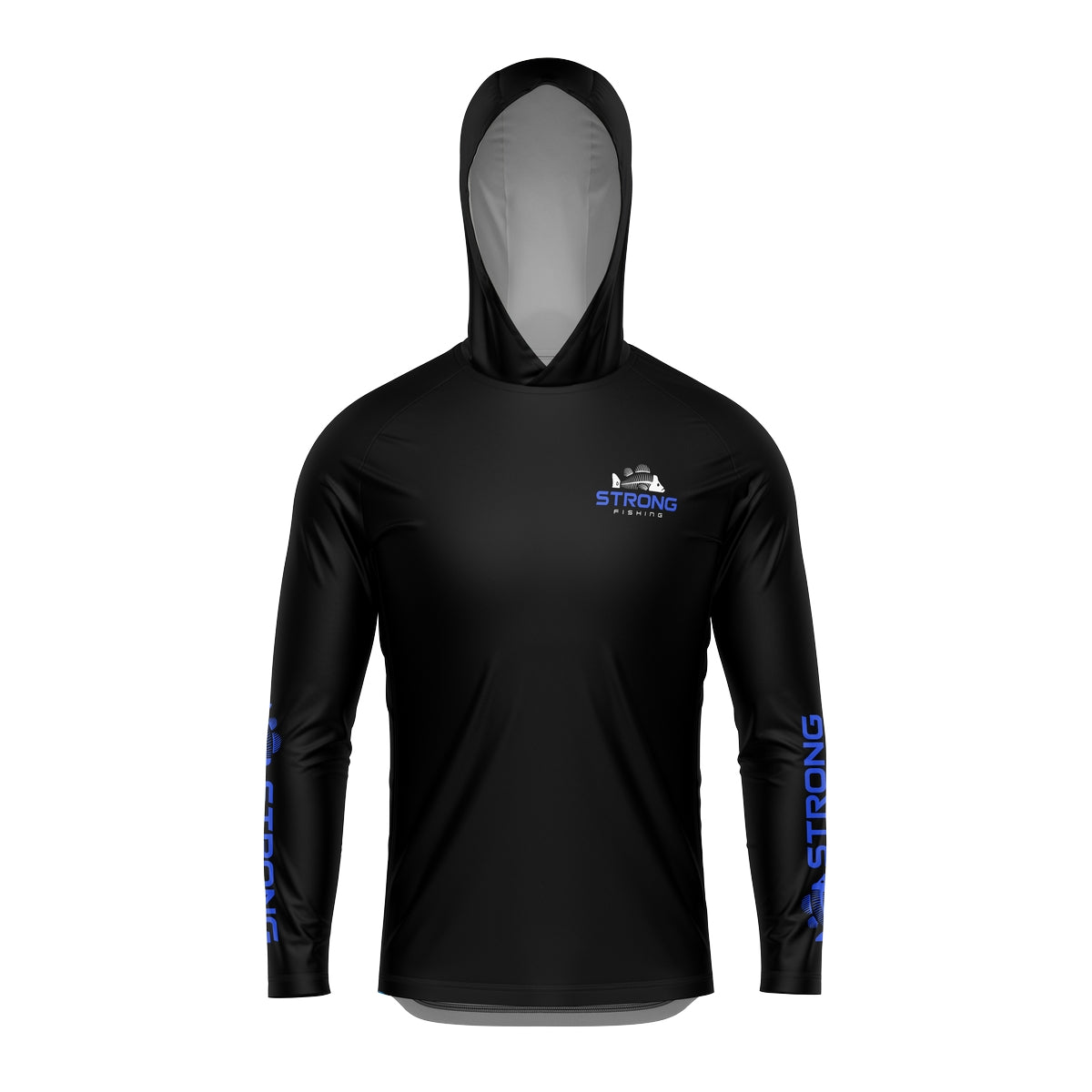 Camisa de Pesca com Capuz Brk Strong Fishing Azul com Proteção Solar UV50+ - Brk Fishing