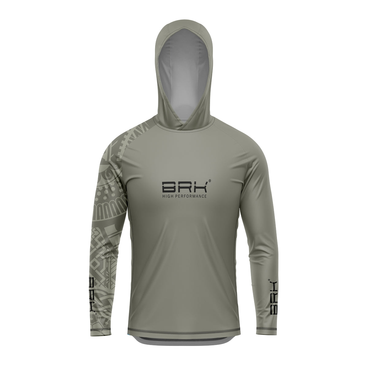 Camisa de Pesca com Capuz Brk Maori Taupe Gray com Proteção Solar UV50+ - Brk Fishing