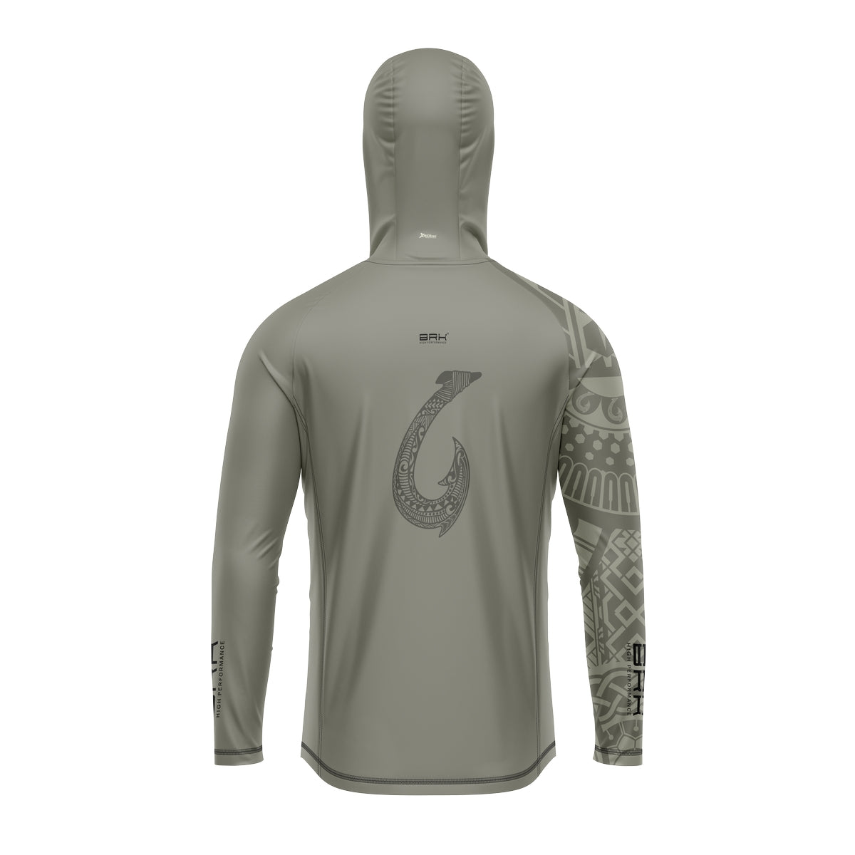 Camisa de Pesca com Capuz Brk Maori Taupe Gray com Proteção Solar UV50+ - Brk Fishing