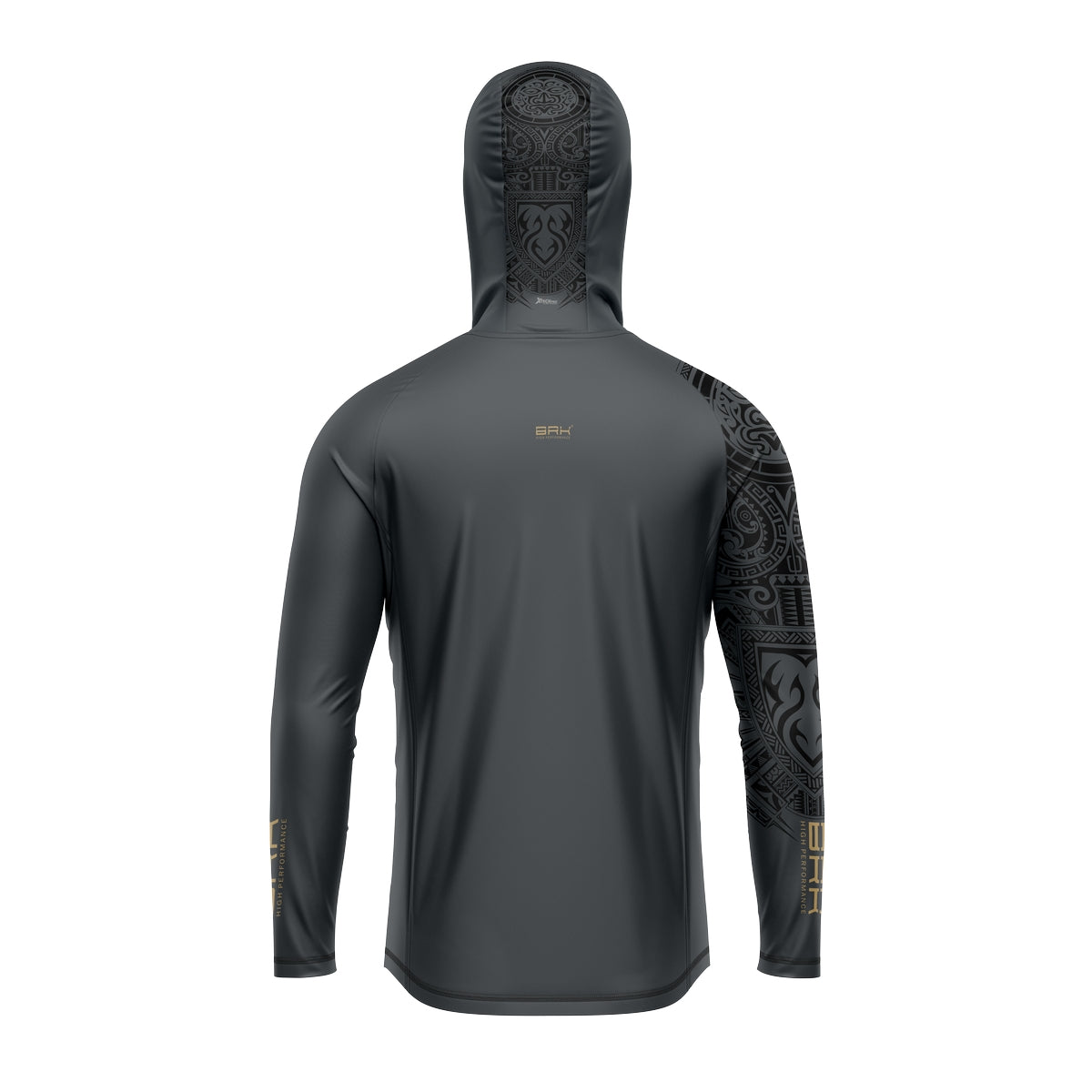 Camisa de Pesca com Capuz Brk Cinza Sport Gear com Proteção Solar UV50+ - Brk Fishing