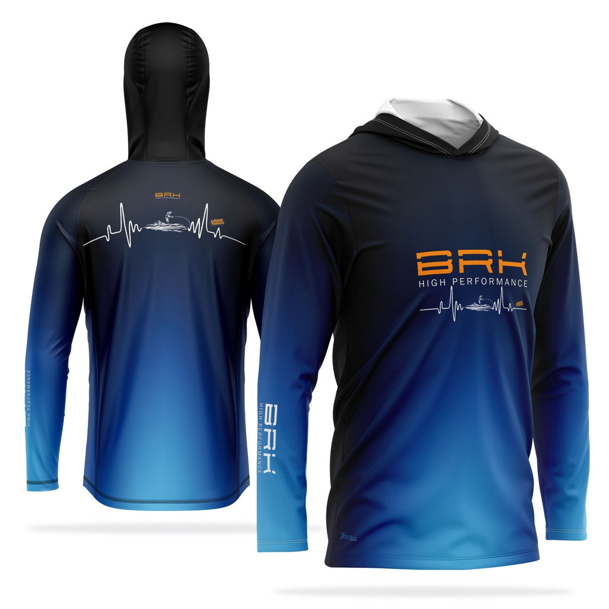 Camisa de Pesca com Capuz Brk High Performance Gone Fishing com Proteção Solar UV50+ - Brk Fishing