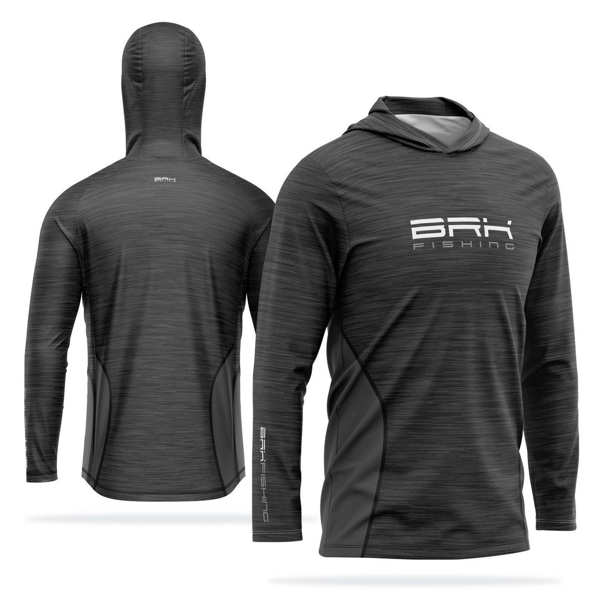 Camisa de Pesca com Capuz Brk Mescla Cinza com Proteção Solar UV50+ - Brk Fishing