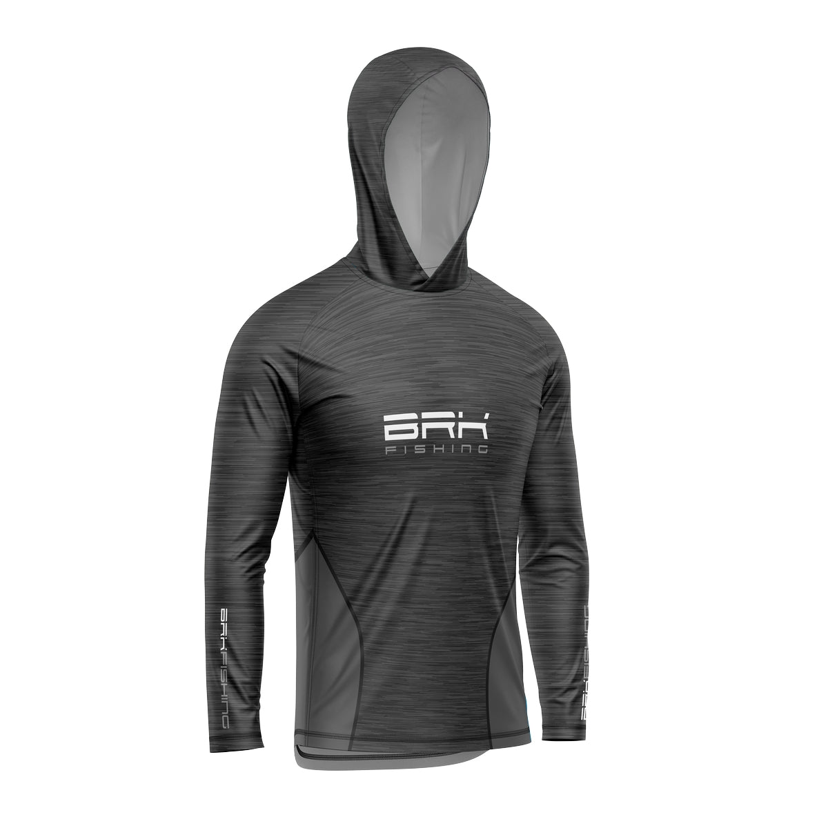 Camisa de Pesca com Capuz Brk Mescla Cinza com Proteção Solar UV50+ - Brk Fishing
