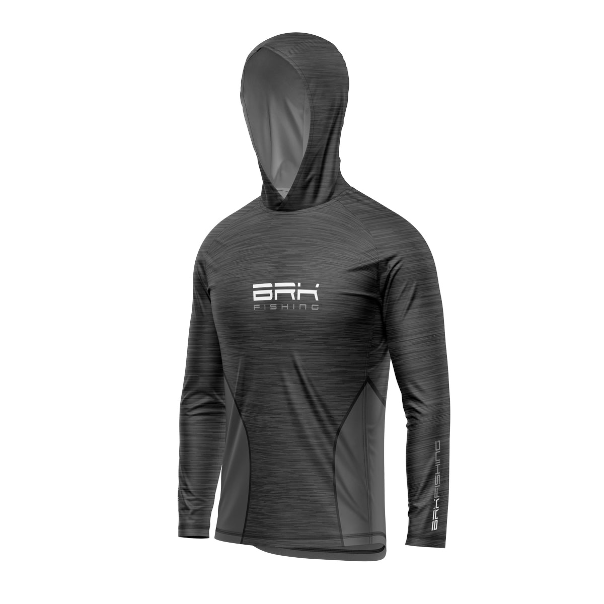 Camisa de Pesca com Capuz Brk Mescla Cinza com Proteção Solar UV50+ - Brk Fishing