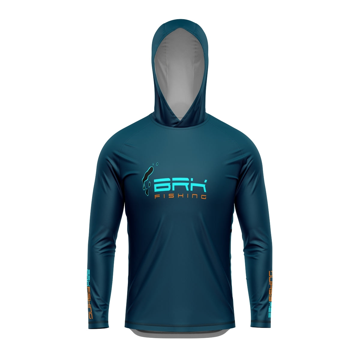 Camisa de Pesca com Capuz Brk Azul Brk Tucunaré Açu com Proteção Solar UV50+ - Brk Fishing