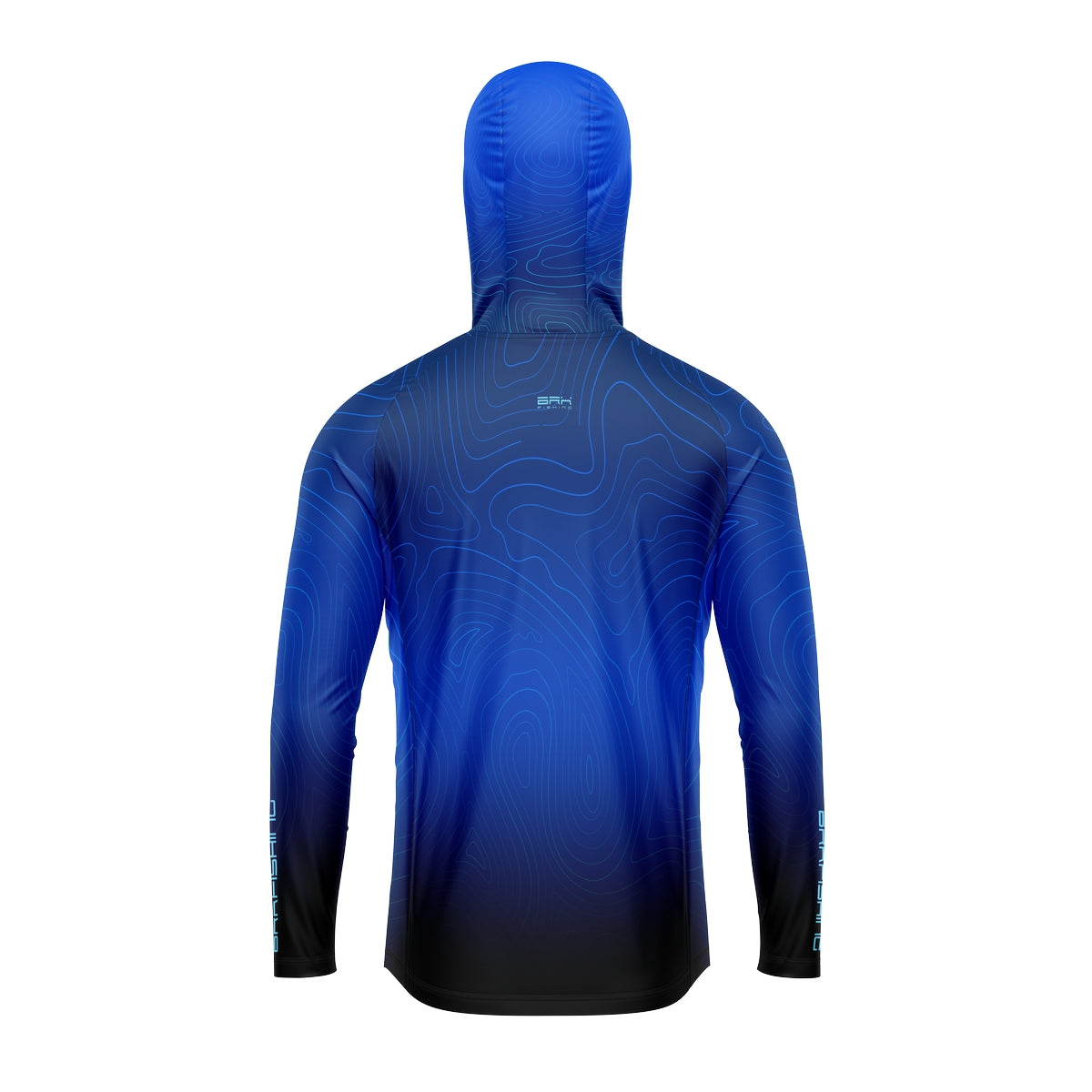 Camisa de Pesca com Capuz Brk Azul Ocean com Proteção Solar UV50+ - Brk Fishing