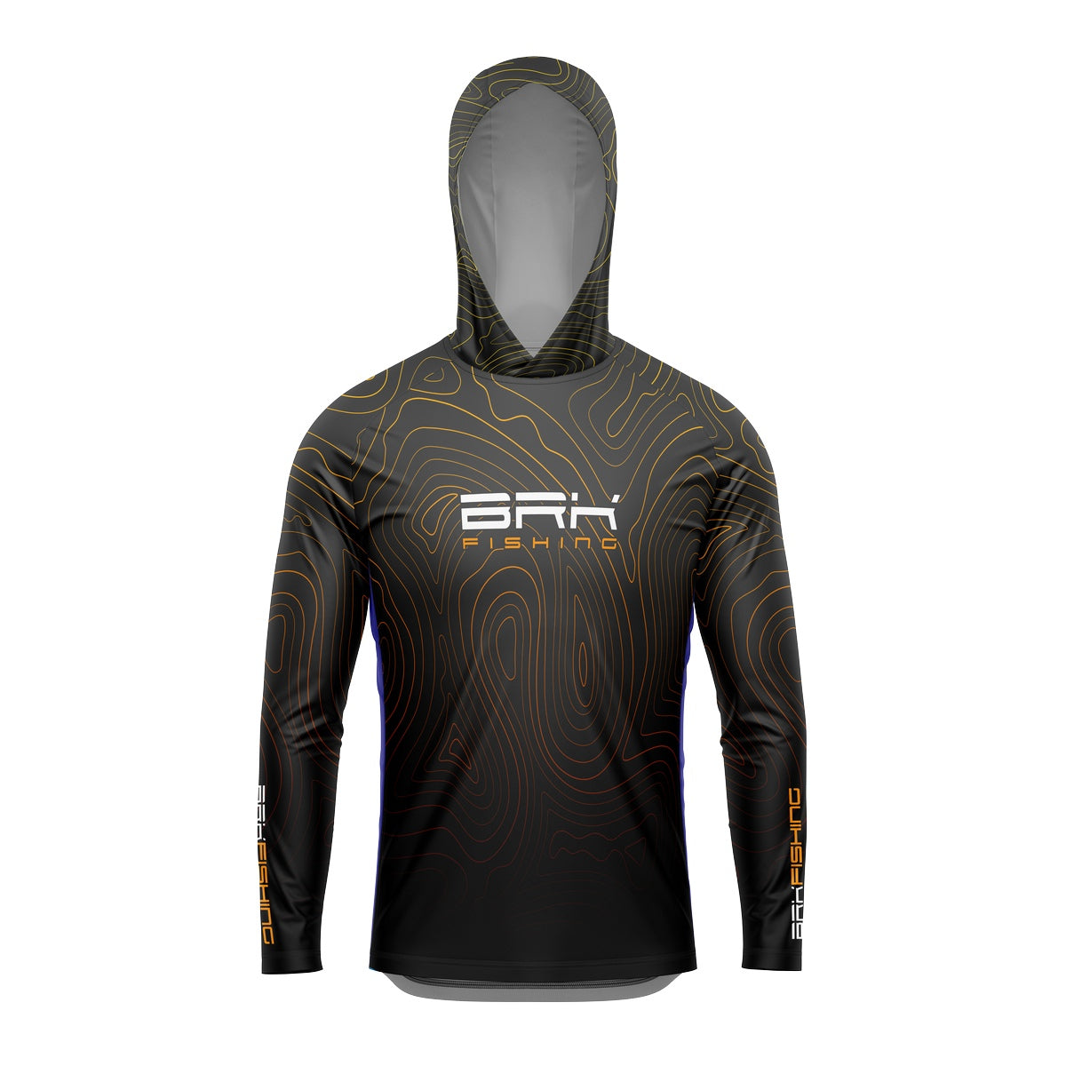 Camisa de Pesca com Capuz Brk Escura Volcano com Proteção Solar UV50+ - Brk Fishing