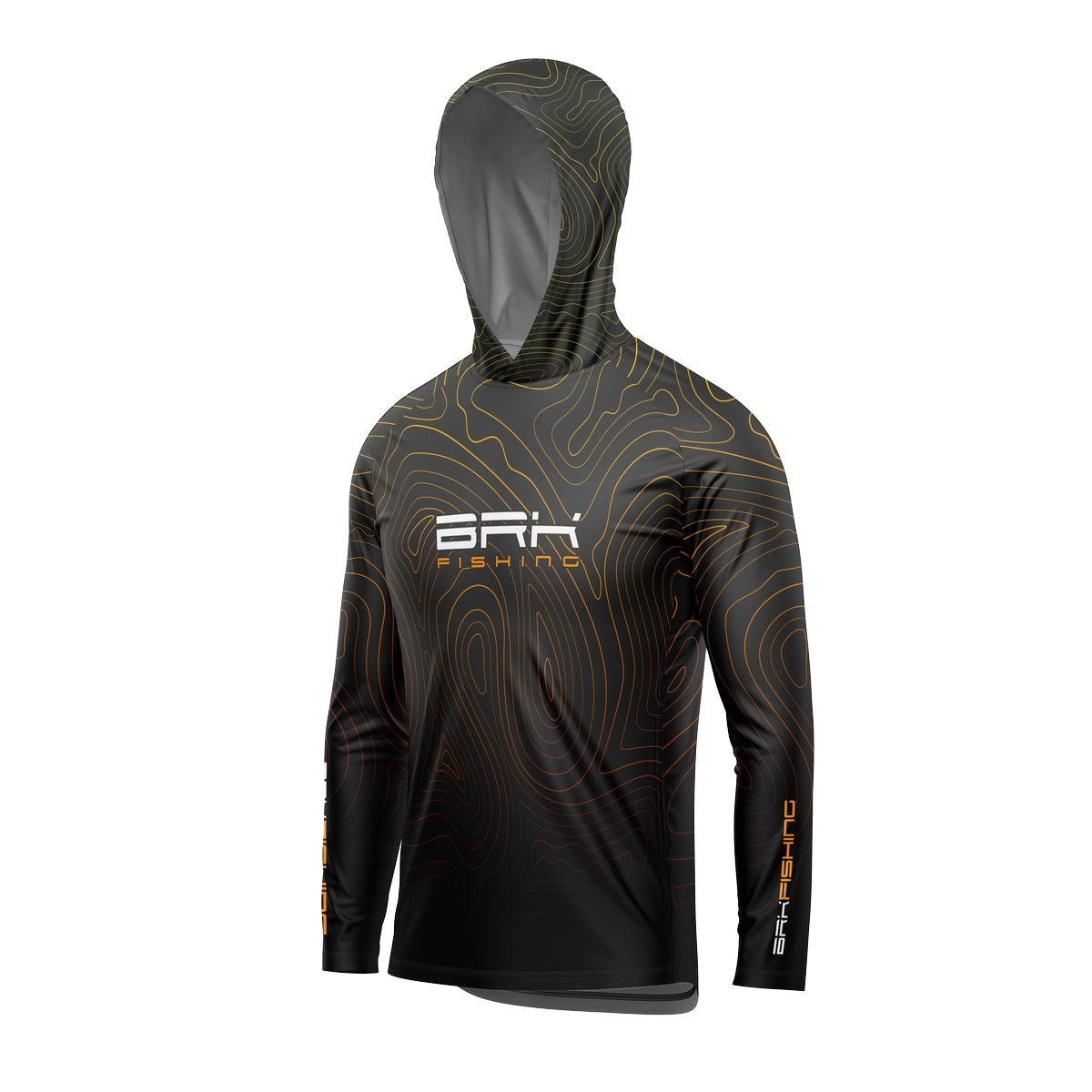 Camisa de Pesca com Capuz Brk Escura Volcano com Proteção Solar UV50+ - Brk Fishing