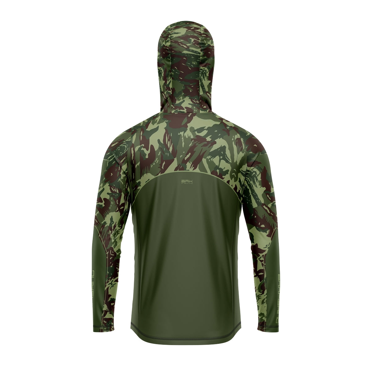 Camisa de Pesca com Capuz Brk Verde Camuflado com Proteção Solar UV50+ - Brk Fishing