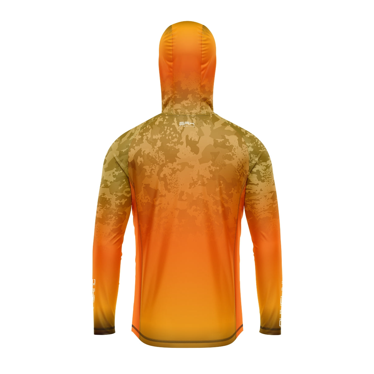 Camisa de Pesca com Capuz Brk Laranja Camuflado com Proteção Solar UV50+ - Brk Fishing