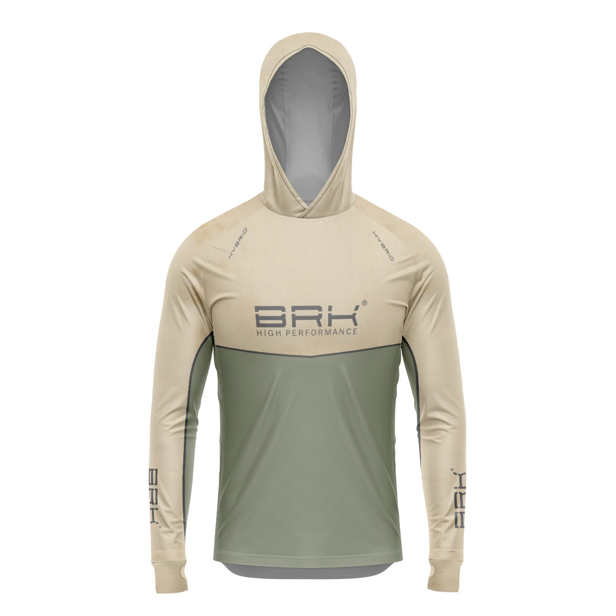 Camisa de Pesca Brk com Capuz Hybrid Luva Maps com Proteção Solar UV50+ Envio Imediato Brk Fishing