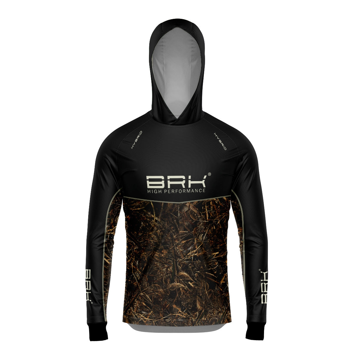 Camisa de Pesca Brk com Capuz Hybrid No Bait No Fishing com Proteção Solar UV50+ Envio Imediato Brk Fishing