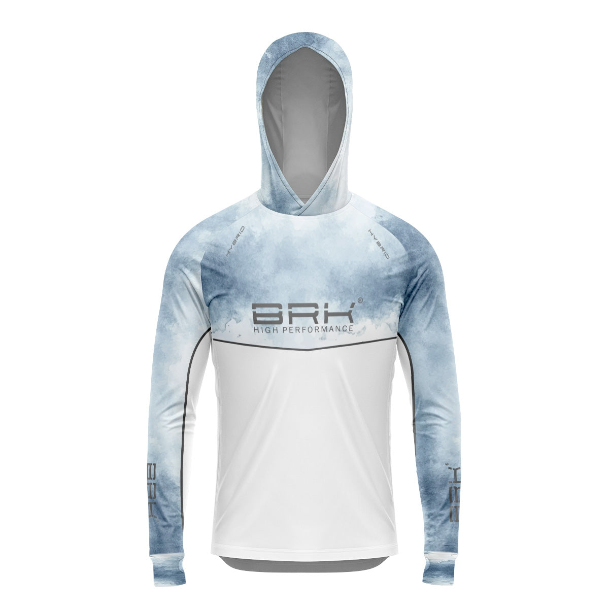 Camisa de Pesca Brk com Capuz Hybrid Snow com Proteção Solar UV50+ Envio Imediato Brk Fishing