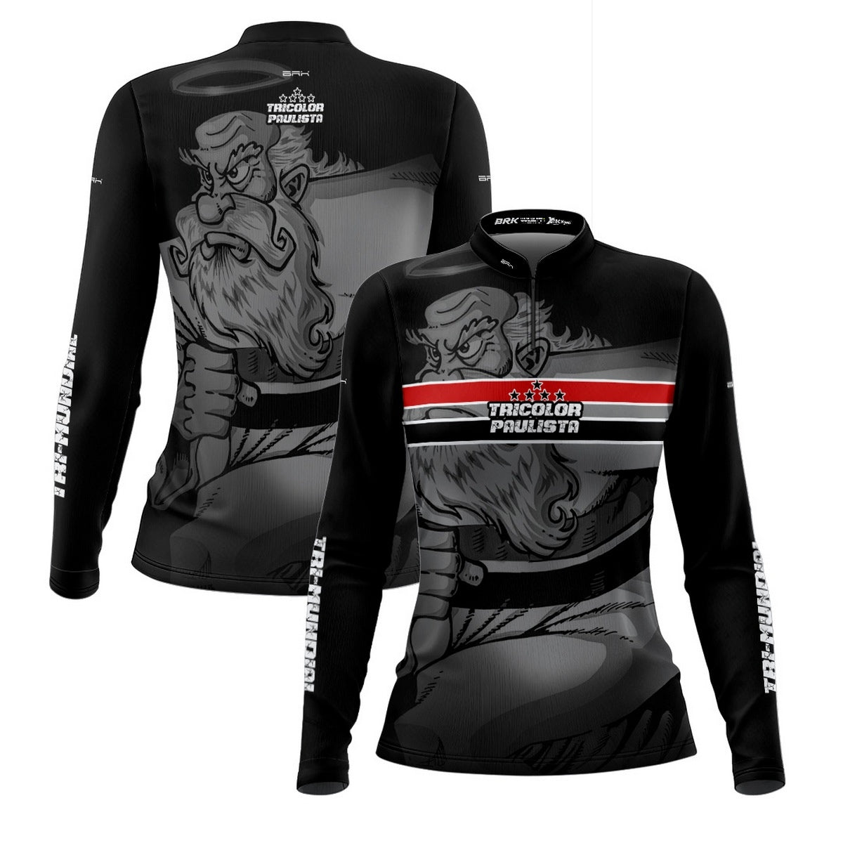 Camisa de Time Feminina Brk Tricolor Paulista com Proteção Solar UV50+ - Brk Fishing