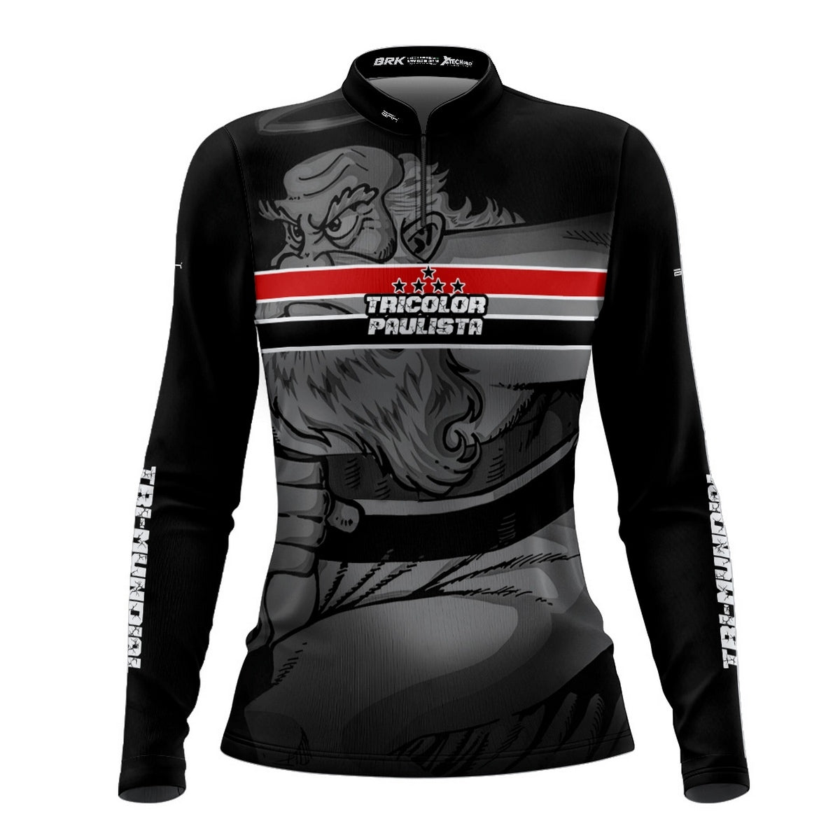 Camisa de Time Feminina Brk Tricolor Paulista com Proteção Solar UV50+ - Brk Fishing