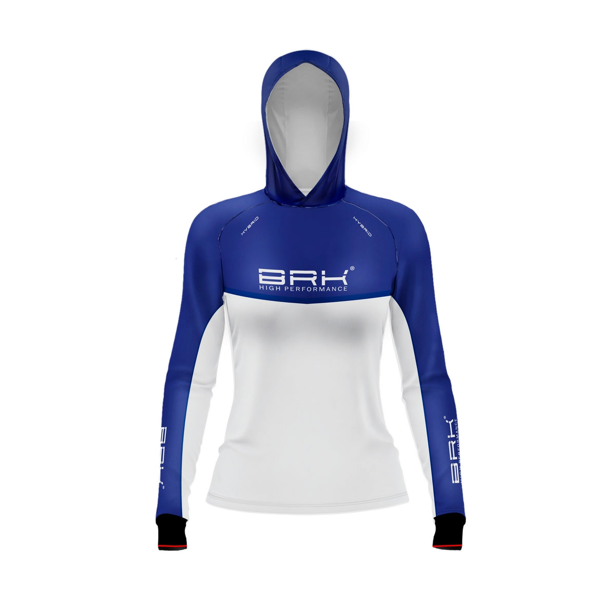 Camisa de Pesca Feminina Brk com Capuz Hybrid Blue Fishing com Proteção Solar UV50+ Envio Imediato Brk Fishing