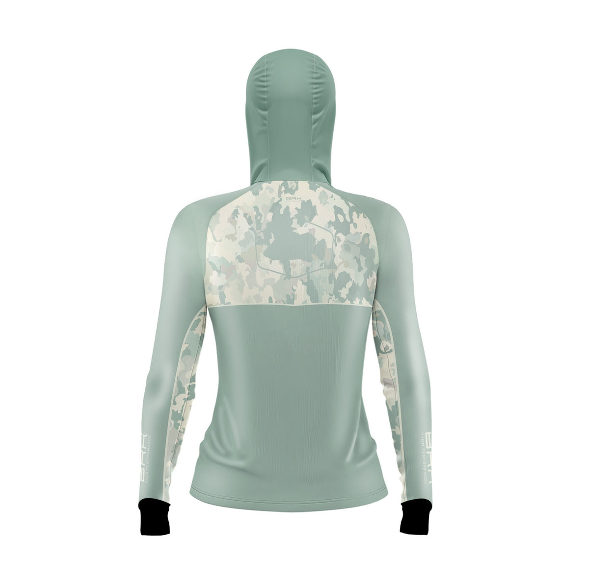 Camisa de Pesca Feminina Brk com Capuz Hybrid Camu Selva com Proteção Solar UV50+ Brk Fishing