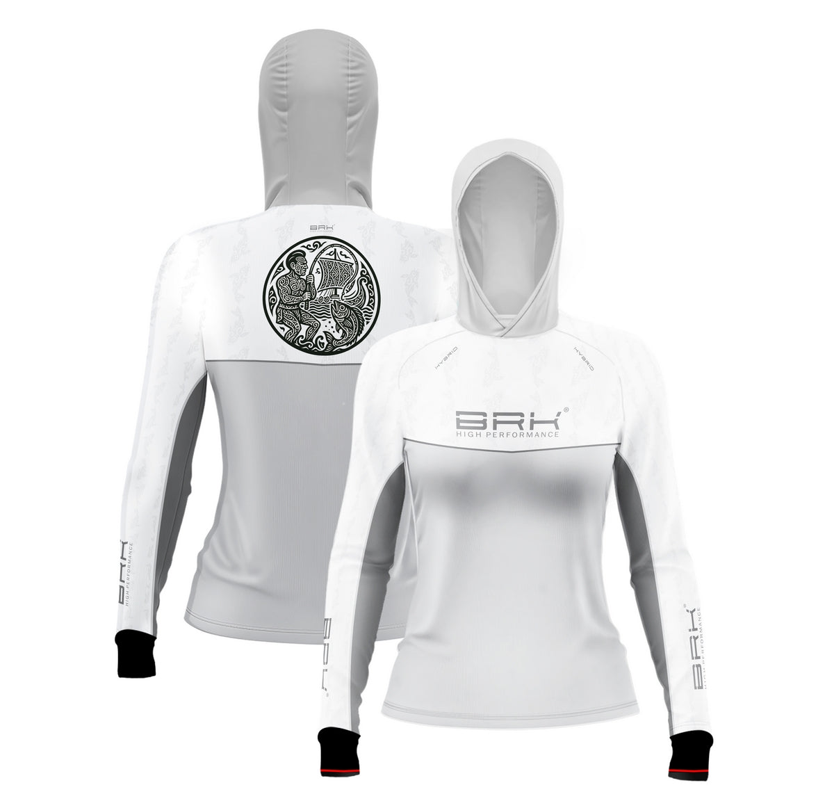 Camisa de Pesca Feminina Brk com Capuz Hybrid Maori Vicking com Proteção Solar UV50+ Envio Imediato Brk Fishing