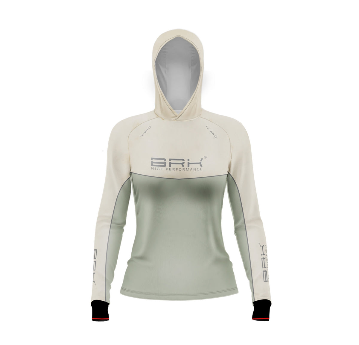 Camisa de Pesca Feminina Brk com Capuz Hybrid Luva Maps com Proteção Solar UV50+ Brk Fishing