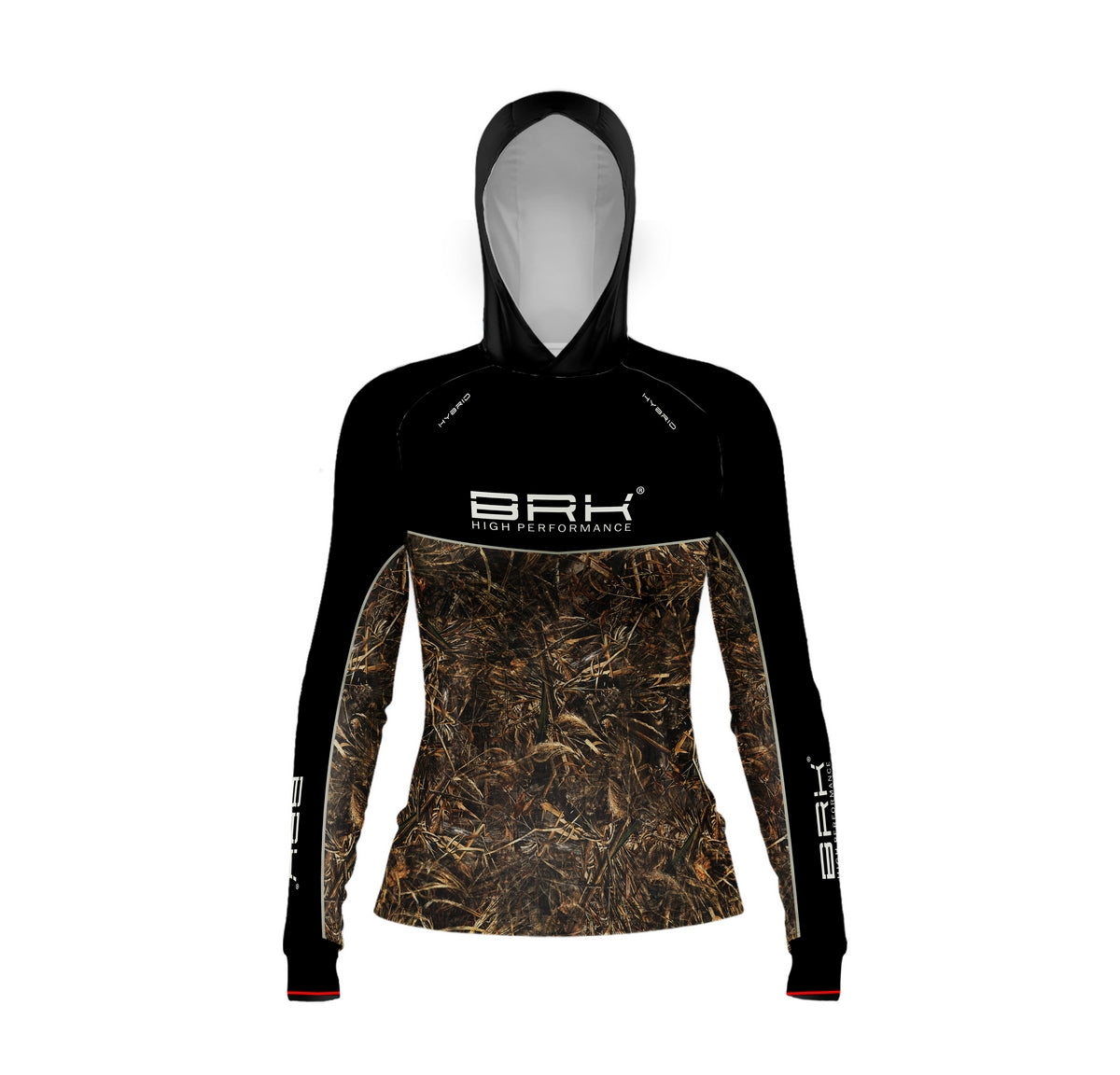Camisa de Pesca Feminina Brk com Capuz Hybrid No Bait No Fishing com Proteção Solar UV50+ Brk Fishing