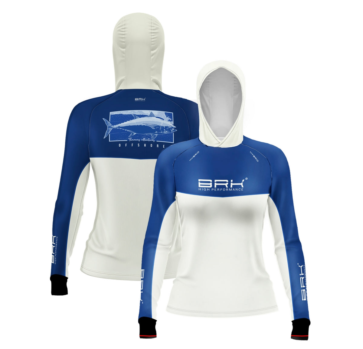 Camisa de Pesca Feminina Brk com Capuz Hybrid Off Shore com Proteção Solar UV50+ Envio Imediato Brk Fishing