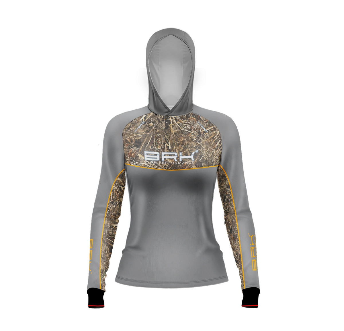 Camisa de Pesca Feminina Brk com Capuz Hybrid Real Tree Fishing com Proteção Solar UV50+ Brk Fishing