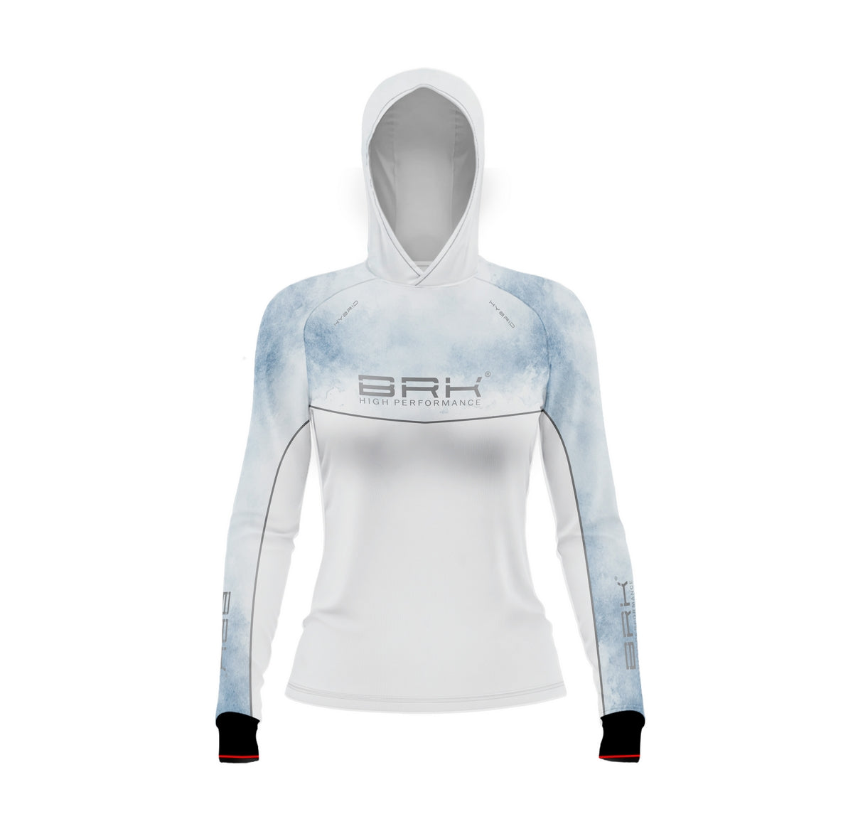 Camisa de Pesca Feminina Brk com Capuz Hybrid Snow com Proteção Solar UV50+ Brk Fishing