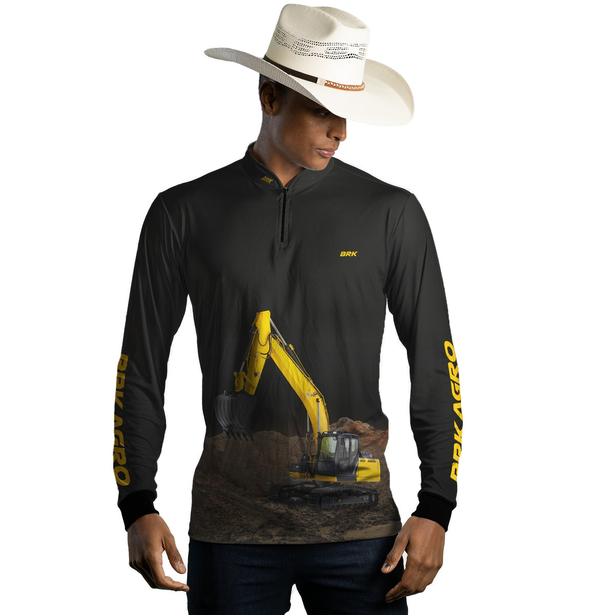 Camisa Agro Brk New Holland Escavadeira com Proteção Solar UV50+