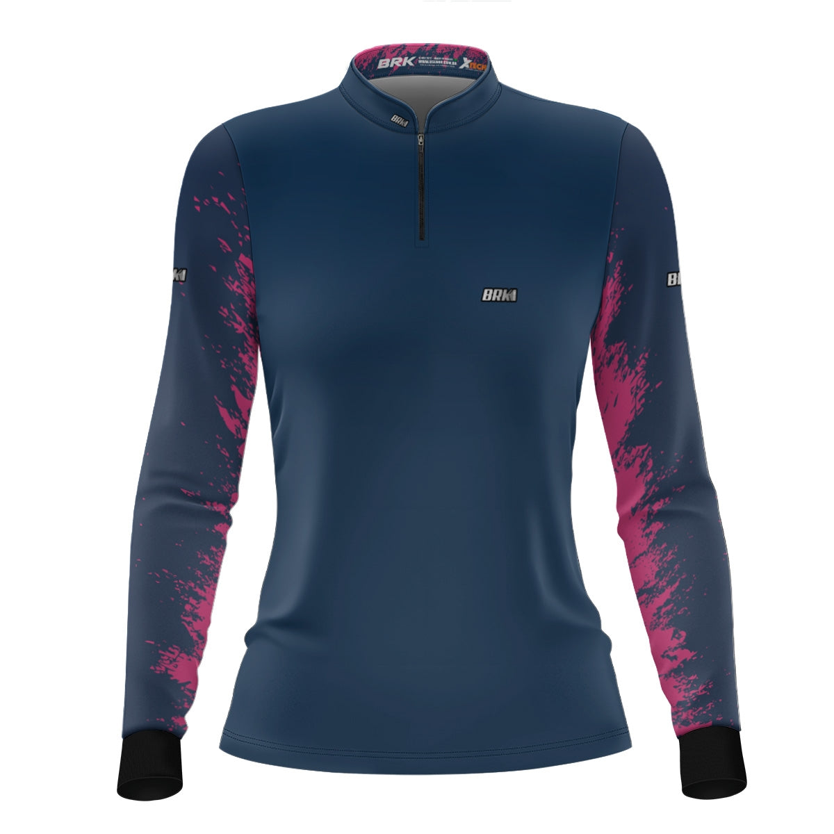 Camisa de Pesca Feminina Brk Splash Azul com Proteção UV50+ - Brk Fishing