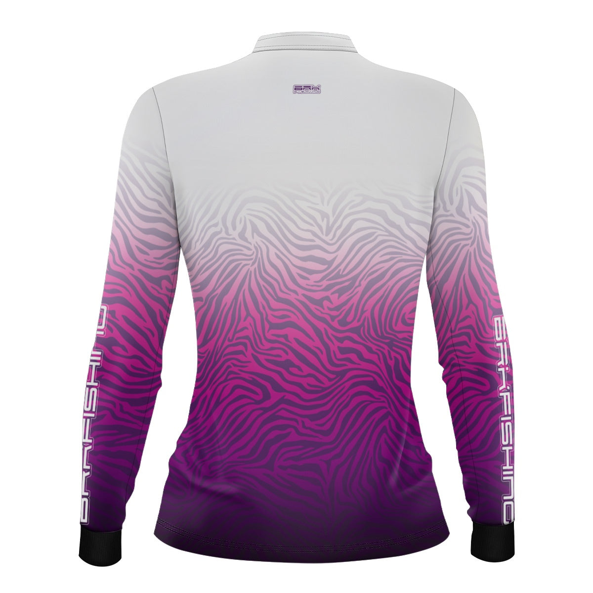 Camisa de Pesca Feminina Brk Branco e Roxo com UV50+ - Brk Fishing