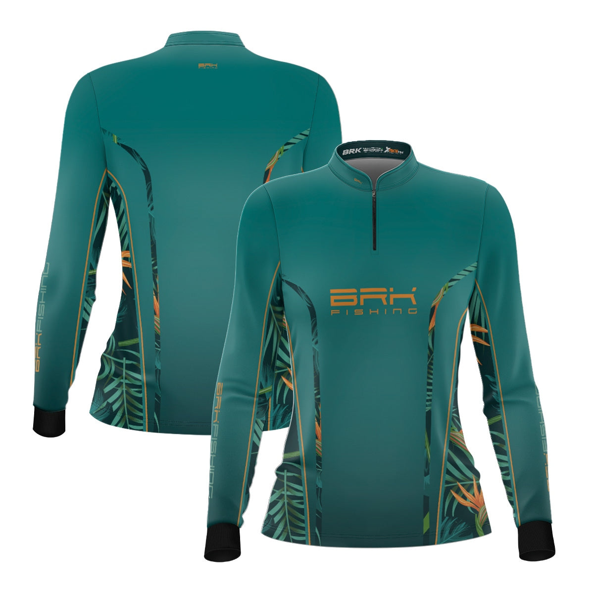 Camisa de Pesca Feminina Brk Verde Folhagem com UV50+ - Brk Fishing