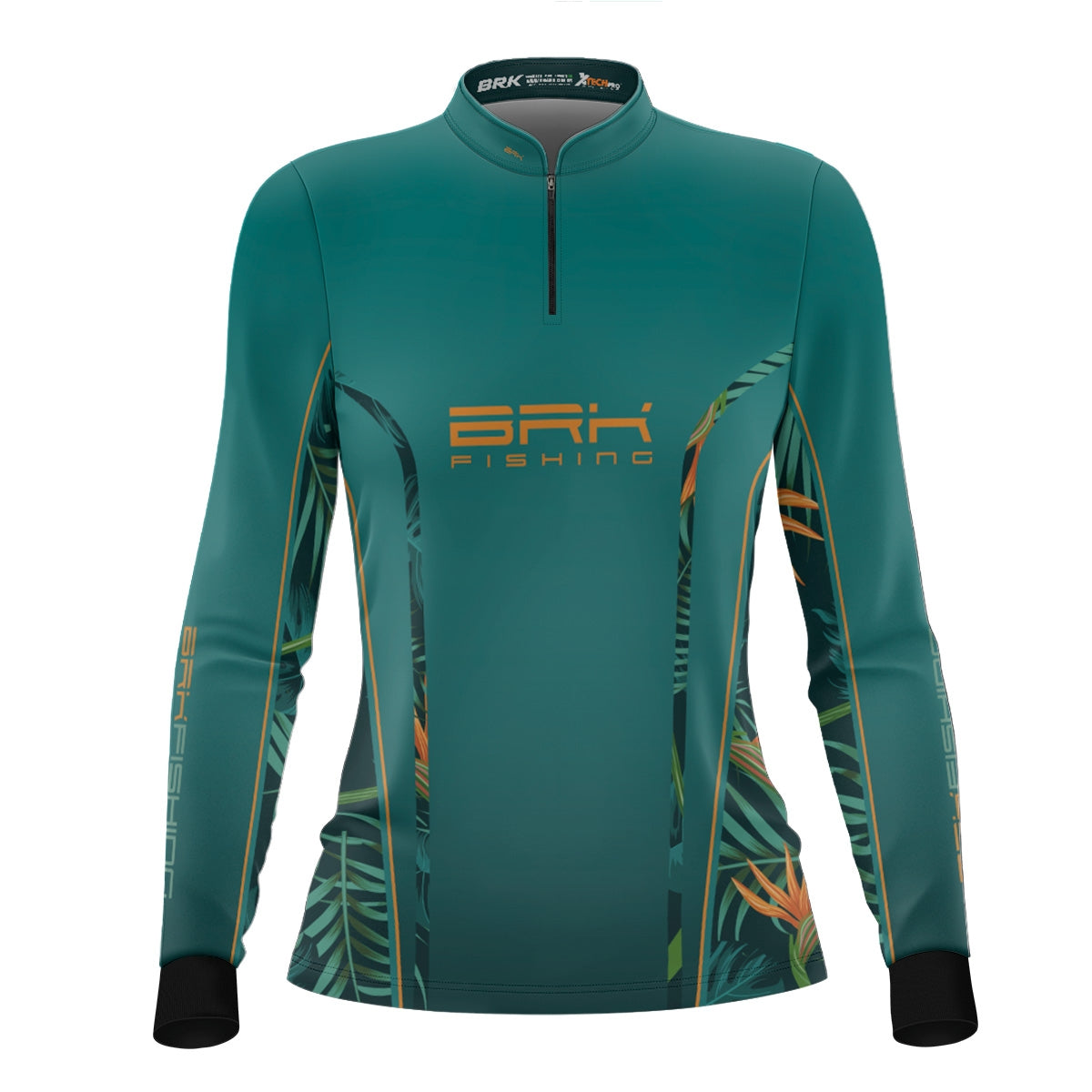 Camisa de Pesca Feminina Brk Verde Folhagem com UV50+ - Brk Fishing