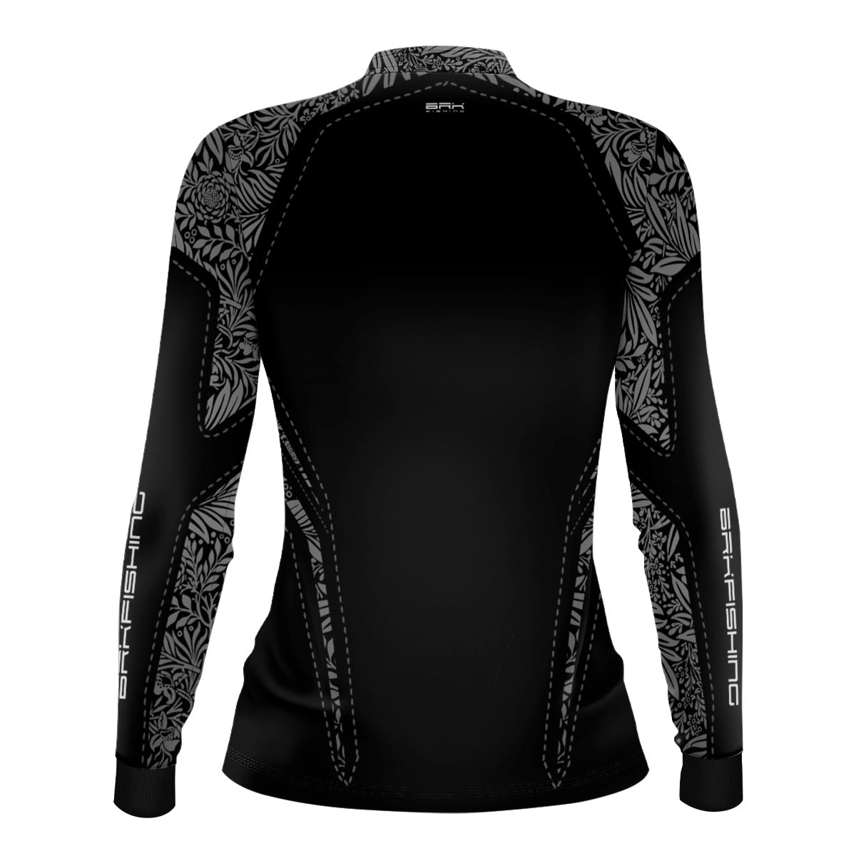 Camisa de Pesca Feminina Brk Preta e Cinza Florida com UV50+ - Brk Fishing