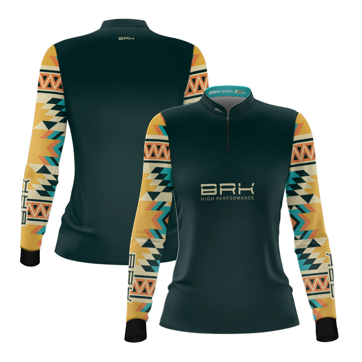 Camisa Agro Feminina Brk Geométrica com Proteção Solar UV50+ - Brk Fishing
