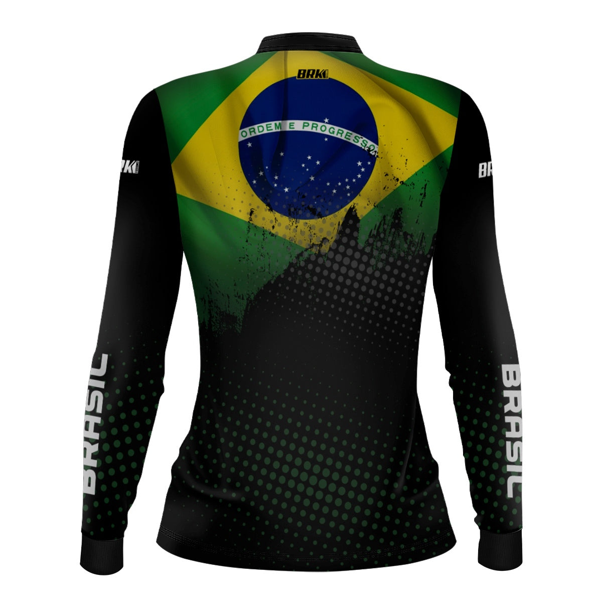 Camisa De Pesca Feminina Brk Bandeira do Brasil com Proteção Solar UV50+ - Brk Fishing