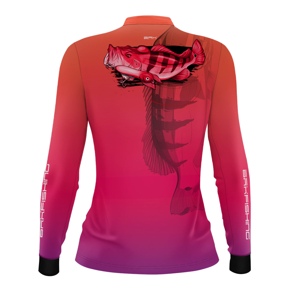 Camisa Feminina de Pesca Brk Rosa Tucunaré Azul com UV50+ - Brk Fishing