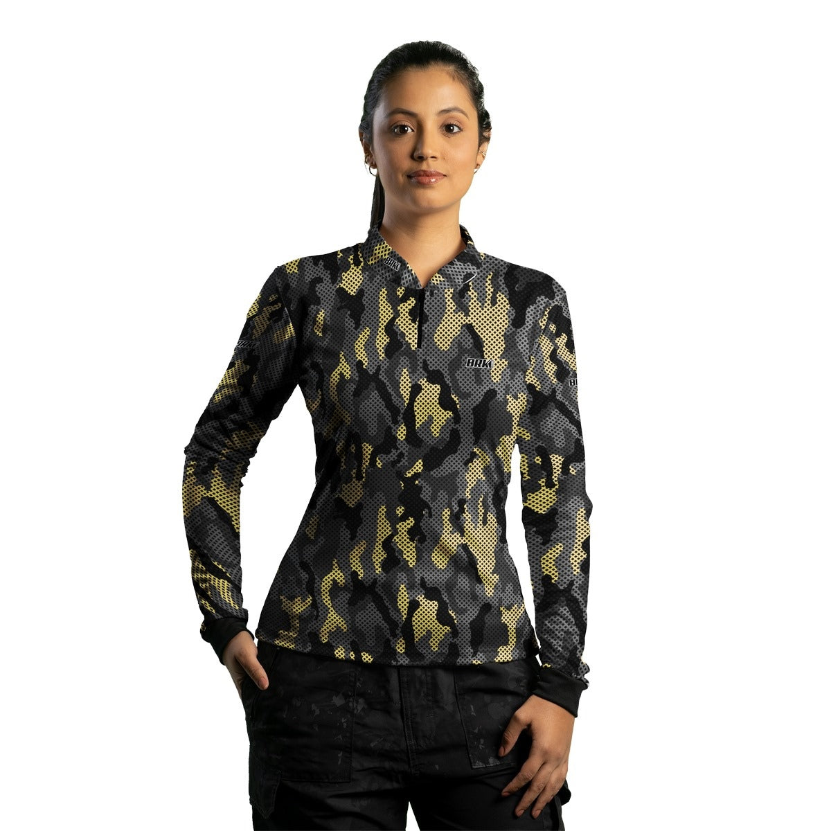 Camisa Feminina  Brk Camuflada New Generation com Proteção Solar UV50+ - Brk Fishing