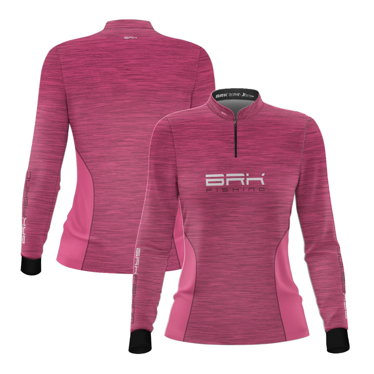 Camisa Feminina de Pesca Brk Fishing Rosa Bebê Mesclado com UV50+ - Brk Fishing