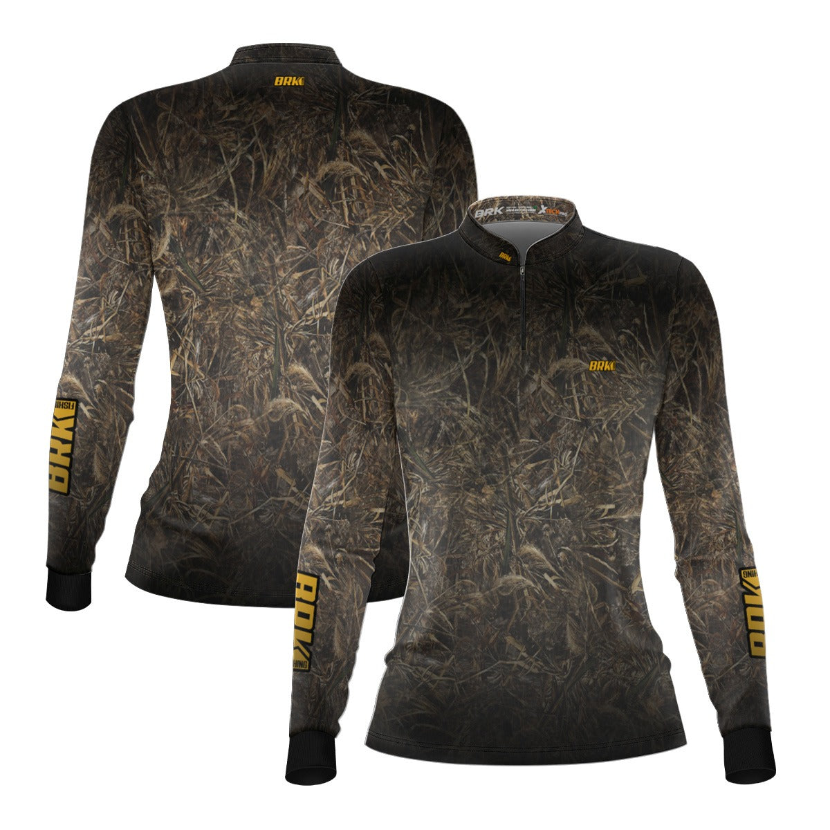 Camisa Feminina de Caça e Pesca  Brk Real Tree Camuflada com Proteção Solar UV50+ - Brk Fishing