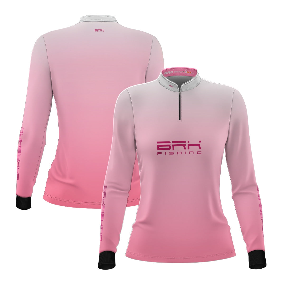 Camisa Feminina de Pesca  Brk Fishing Rosa com Proteção UV50+ - Brk Fishing
